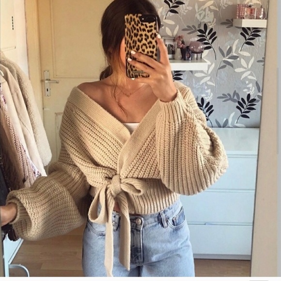 LAST ONE Zara belted cropped cardigan - Picture 3 of 5